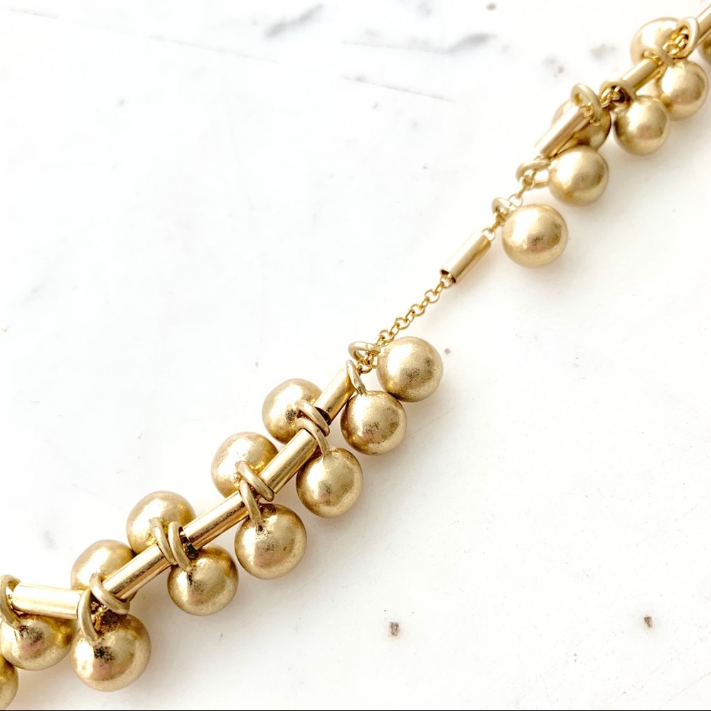 SOLD Dainty gold bead charm layering necklace - Picture 5 of 5